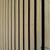 3 Sided Dark Oak Acoustic Slat Wall Panel – Black Felt | 240 × 60 cm