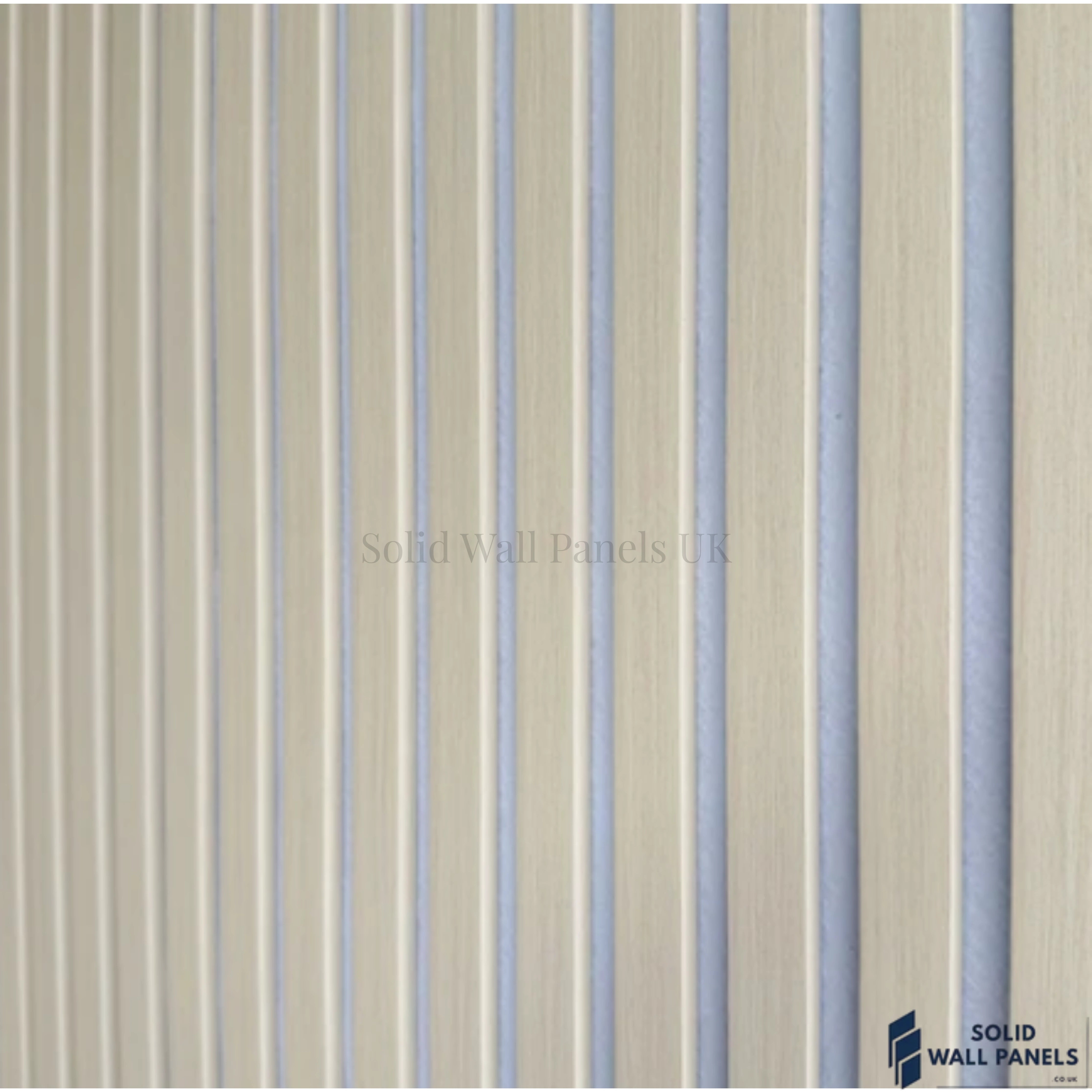 3 Sided Light Oak Acoustic Slat Wall Panel – Grey Felt | 240 × 60 cm