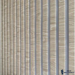 3 Sided Shadow Oak Acoustic Slat Wall Panel – Grey Felt | 240 × 60 cm
