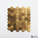 Gold Mini Hexagon Mosaic Wall Tiles 30cm x 30cm (10 Pieces) – Self Adhesive Peel & Stick Tiles