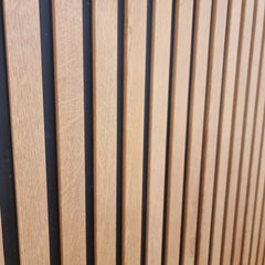 Waterproof Light Oak Slatted Wall Panels – WPC Wood Effect | Fast UK Delivery