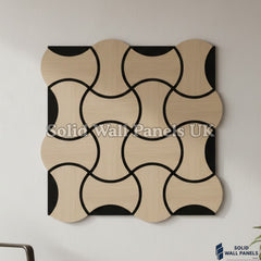 Acoustic Decorative Wall Panel – Oak Finish 61 × 61 cm (12 Pieces) | Solid Wall Panels UK