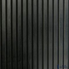 Acoustic Slatted Wall Panels Black 240×60cm UK | Wooden Slatted Felt Back