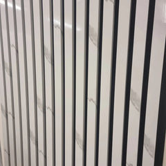 Acoustic Slatted Wall Panel – White Marble | Stylish, Durable & Soundproof | Fast UK Delivery