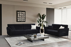 Albany Sofa Range – Black Lux Bouclé Fabric | Luxury Modern Design