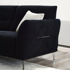 Albany Sofa Range – Black Lux Bouclé Fabric | Luxury Modern Design