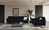 Albany Sofa Range – Black Lux Bouclé Fabric | Luxury Modern Design