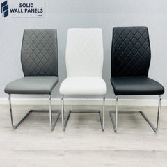 Modern Cantilever Atlantis PU Leather Dining Chair