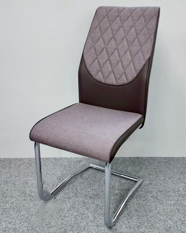 Atlantis Modern Dining Chairs Set of 2 | Chrome Cantilever