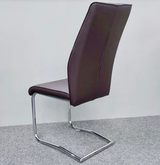 Atlantis Modern Dining Chairs Set of 2 | Chrome Cantilever