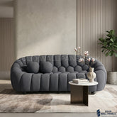 Bella Grey Bubble 3 Seater Sofa – 3D Mesh Fabric | Modern Sculptural Design