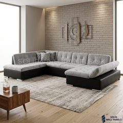Bergen U Shape Sofa Bed with Storage – Large 6 Seater Corner Sofa Bed UK