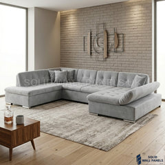 Bergen U Shape Sofa Bed with Storage – Large 6 Seater Corner Sofa Bed UK