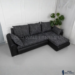 Berlin Charcoal Corner Sofa Bed with Storage – Universal L-Shape Sofa Bed UK