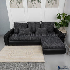 Berlin Charcoal Corner Sofa Bed with Storage – Universal L-Shape Sofa Bed UK