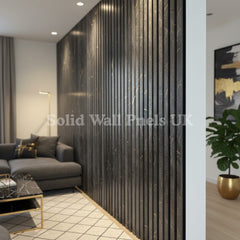 Black & Gold Marble Acoustic Slatted Wall Panel | Stylish, Durable & Soundproof