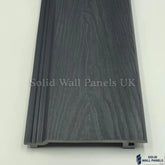 Black PVC Exterior Wall Panels – Wood Effect Outdoor Cladding 290cm (6 Pieces)