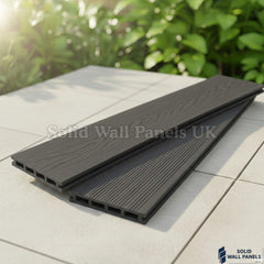 Black WPC Decking Board – 290cm (4 pieces) | Outdoor Composite Decking – Low Maintenance & Slip Resistant