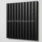 Square Acoustic Wood Wall Panels – Black | 12 Pieces 60x60cm | Solid Wall Panels UK