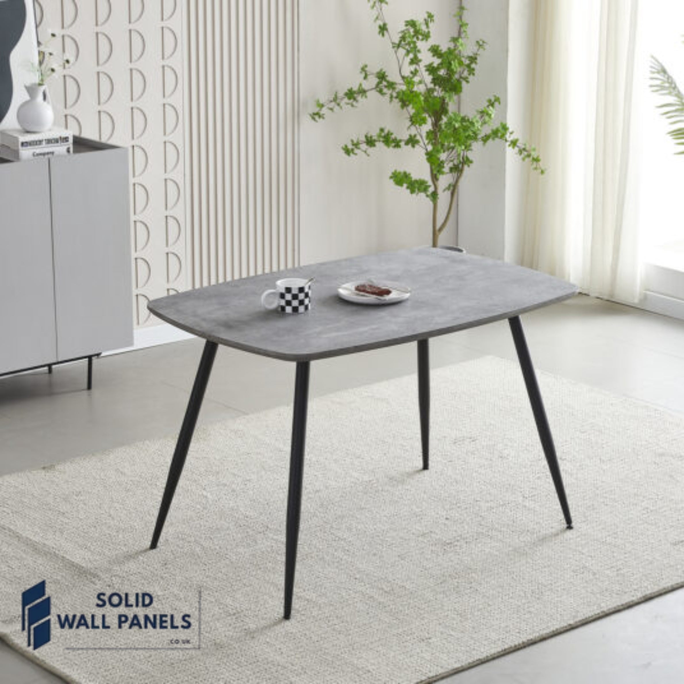 Boston Dining Table | 120cm x 80cm | Modern Design | Solid Wall Panels
