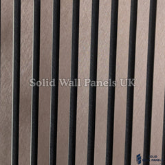 Brushed Metallic Bronze Acoustic Slatted Wall Panel – 240×60 cm | Solid Wall Panels UK