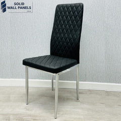 California High-Back Quilted PU Leather Dining Chair Set of 4 – Available in Multiple Colours
