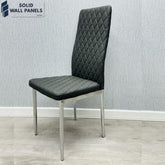 California High-Back Quilted PU Leather Dining Chair Set of 4