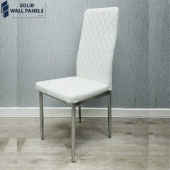 California High-Back Quilted PU Leather Dining Chair Set of 4