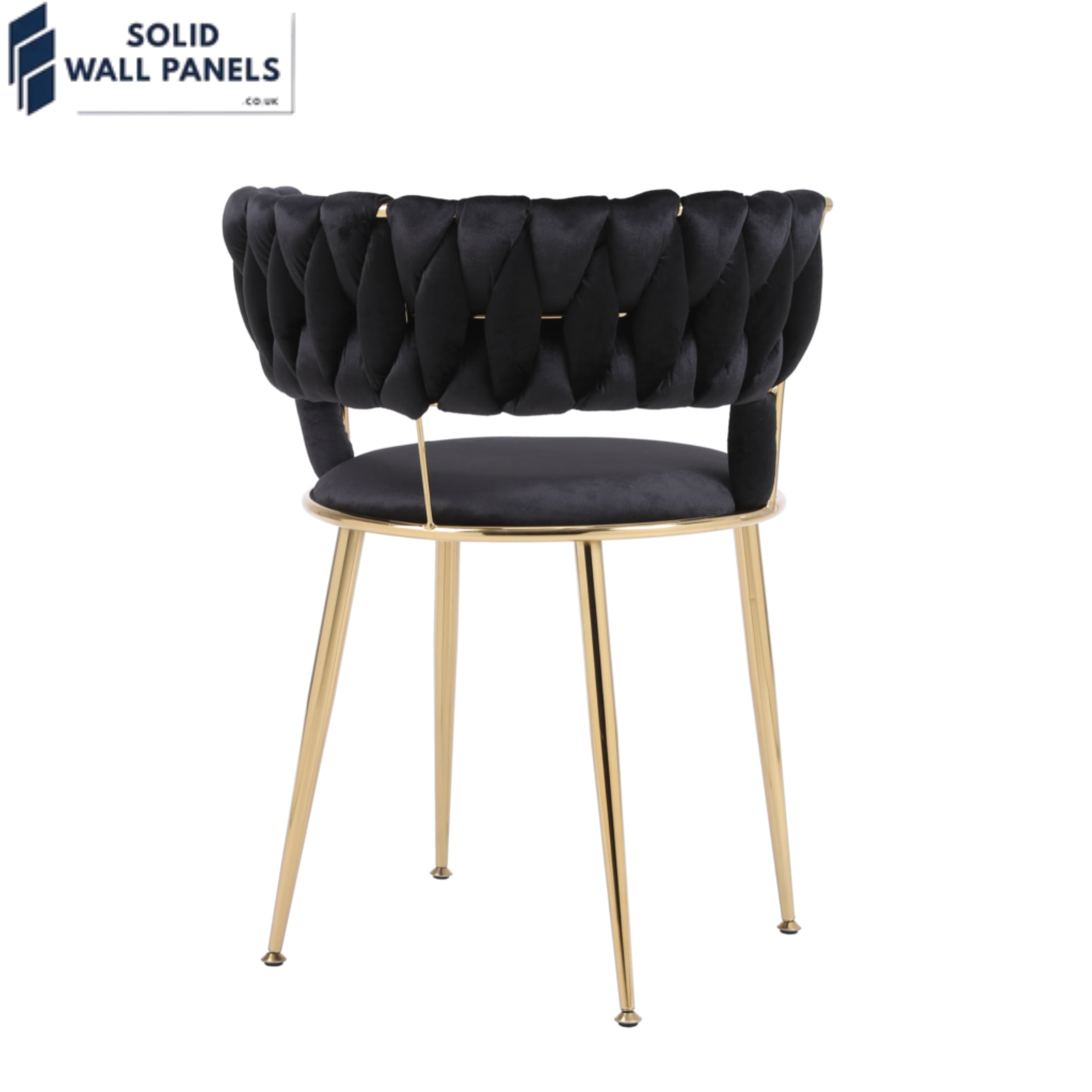 Camelia Curved Velvet Backrest Dining Chair – Luxury Velvet & Metal