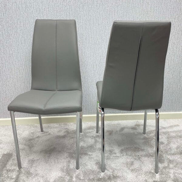 Carlo Modern Dining Chairs Set of 2 | White, Grey & Black