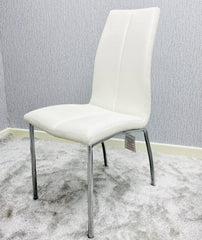 Carlo Modern Dining Chairs Set of 2 | White, Grey & Black