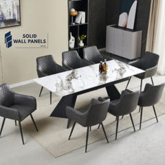 Chicago Extending Ceramic Dining Table – Available in Cream & Gold, Black & Gold