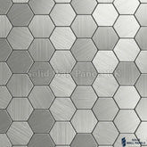 Chrome Hexagon Mosaic Wall Tiles 30cm x 30cm (10 Pieces) – Self Adhesive Peel & Stick Tiles