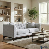 Cooper Bouclé 3 Seater Sofa – Dolphin Grey | Mid Century Modern Design