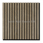 Square Acoustic Wood Wall Panels – Dark Oak | 12 Pieces 60x60cm | Solid Wall Panels UK