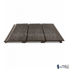 Dark Brown PVC Exterior Wall Panels – Wood Effect Outdoor Cladding 290 cm (6 Pieces)