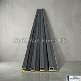 Dark Grey Seamless PVC Outdoor Wall Panels UK | Waterproof Exterior Panels