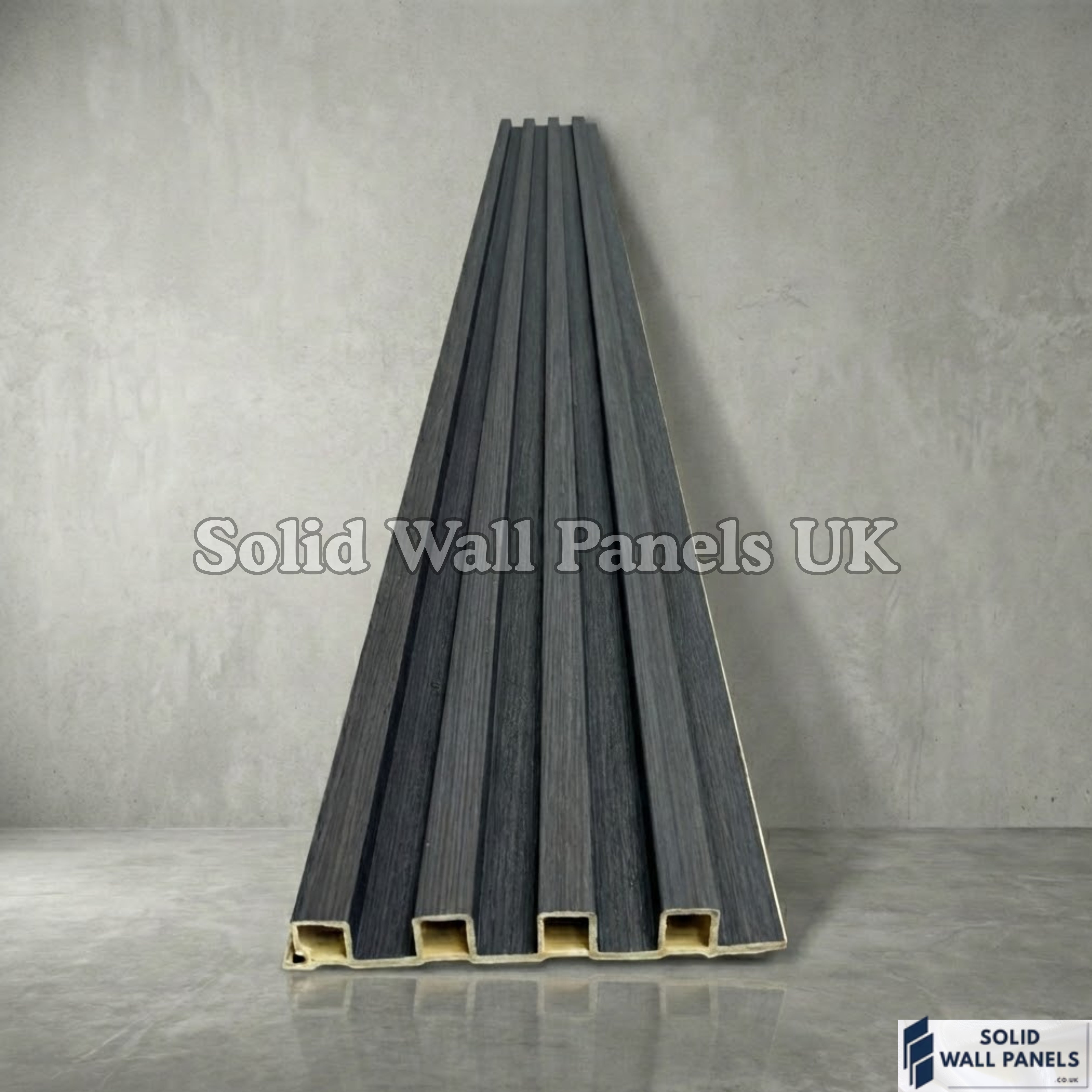Dark Grey Seamless PVC Wall Panels – Modern Waterproof Wall Cladding | Solid Wall Panels UK