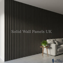 Dark Grey Seamless PVC Wall Panels – Modern Waterproof Wall Cladding | Solid Wall Panels UK