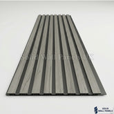 Dark Grey Slatted PVC Interior Wall Panels – Decorative Wood Effect Panelling 240cm (8 Panels per Pack)
