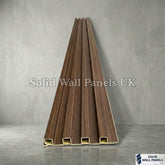 Dark Oak Seamless PVC Outdoor Wall Panels UK | Waterproof Exterior Panels