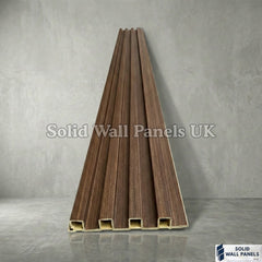 Dark Oak Seamless PVC Outdoor Wall Panels UK | Waterproof Exterior Panels