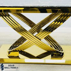 Elina Marble Coffee Table – Black & Gold / Cream & Gold