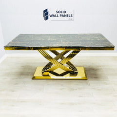 Elina Marble Coffee Table – Black & Gold / Cream & Gold