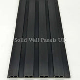 Exterior Composite Wall Panels – Black | Weatherproof Outdoor Wall Cladding | Solid Wall Panels UK