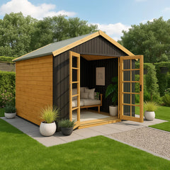 Exterior PVC Wall Panels - Black 180cm or 150cm (4 Pieces)