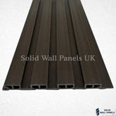 Exterior WPC Wall Panels – Dark Brown | Weatherproof Outdoor Cladding | Solid Wall Panels UK