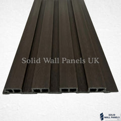 Exterior WPC Wall Panels – Dark Brown | Weatherproof Outdoor Cladding | Solid Wall Panels UK