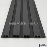 Exterior WPC Wall Panels – Dark Grey | Weatherproof Outdoor Wall Cladding | Solid Wall Panels UK