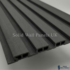 Exterior WPC Wall Panels – Dark Grey | Weatherproof Outdoor Wall Cladding | Solid Wall Panels UK